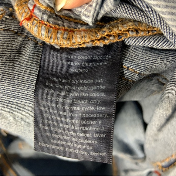 Tommy Hilfiger Dark Wash Mid Rise Straight Leg Casual Denim Jeans 2 - Picture 10 of 11